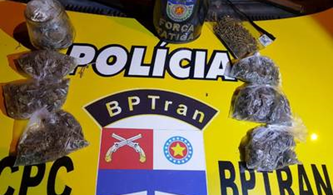 Força Tática do BPTran prende suspeito de tráfico de entorpecentes no Centro de Maceió