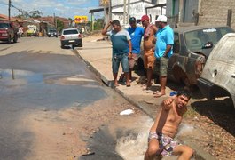 Vídeo. Moradores protestam contra vazamento de água em Arapiraca