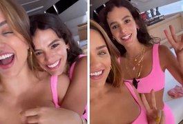 Bruna Marquezine grava vídeo com Rafa Kalimann e afasta rumores de mal-estar entre as duas