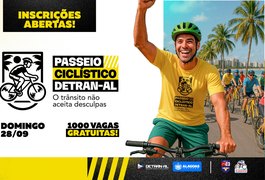Detran abre inscrições gratuitas para o 1º Passeio Ciclístico