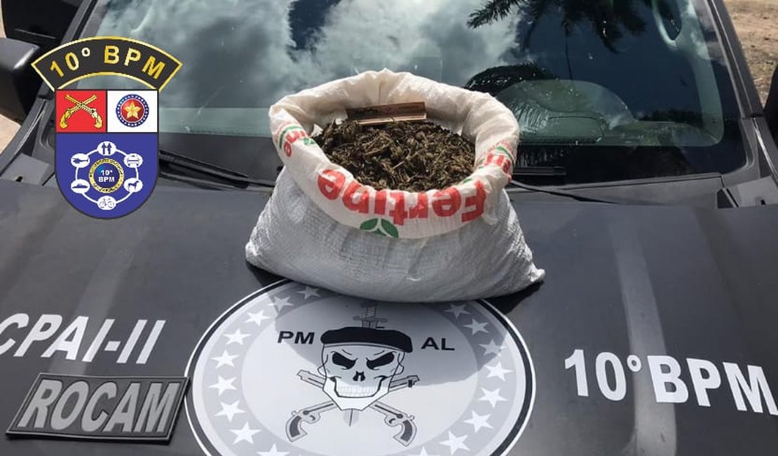 Mais de 2kg de maconha in Natura são apreendidos no interior alagoano