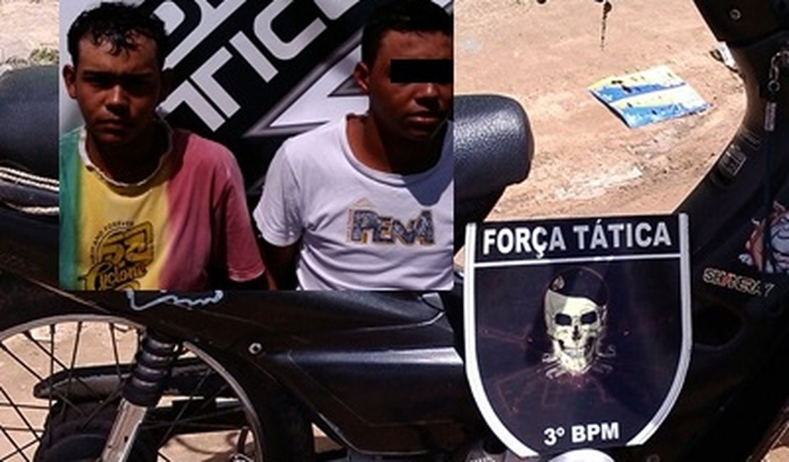 Força Tática apreende irmãos como moto rouba em Arapiraca