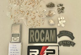 Mulher de 28 anos é presa com maconha, cocaína e crack durante abordagem, em Arapiraca