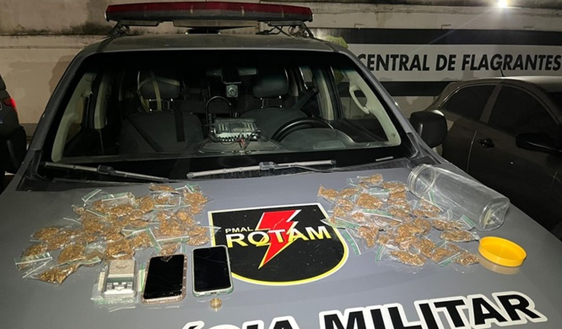 ROTAM prende suspeito com 1,6 kg de maconha durante operação no bairro da Jaqueira