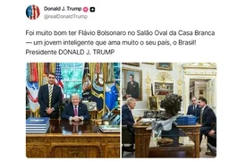 Após anunciar novo tarifaço, Trump se manifesta sobre encontro e elogia Flávio Bolsonaro