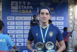 Alagoano Felipe Knowles sobe ao pódio nacional em travessia de 4 km na Bahia