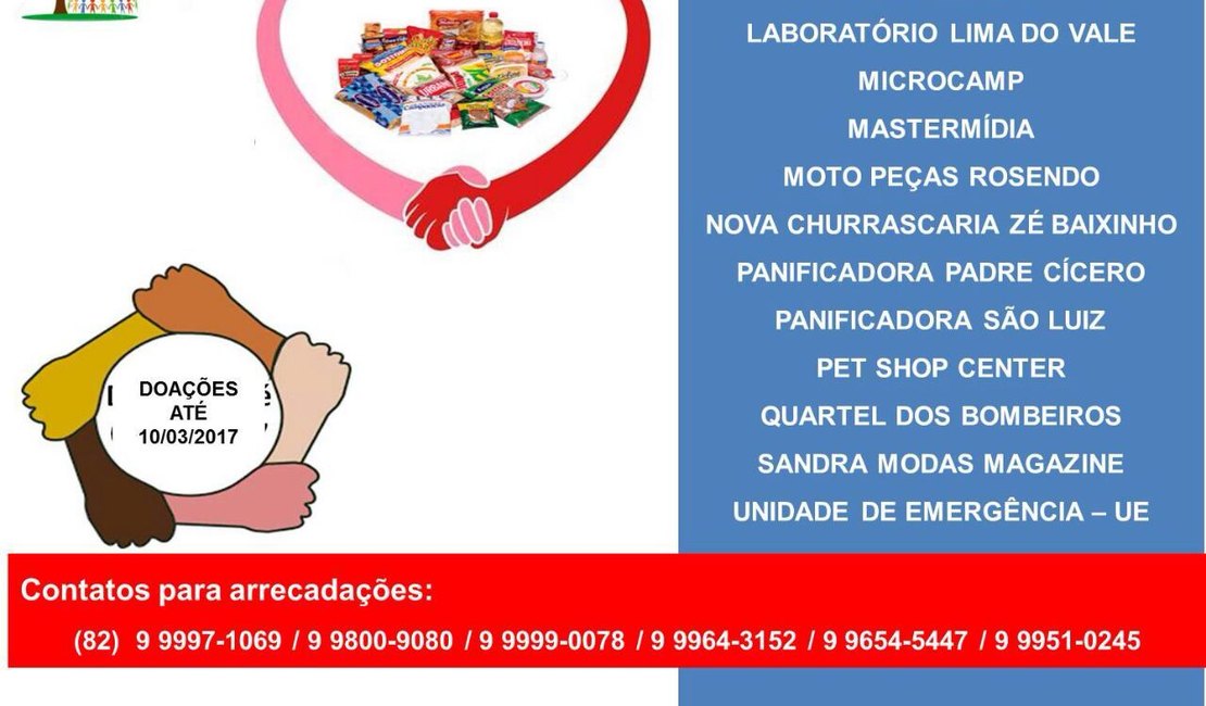 Grupo faz campanha de arrecadação de alimentos para famílias carentes no Agreste