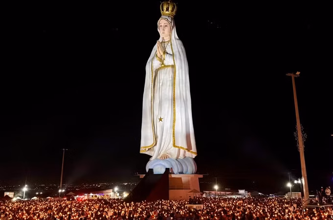 Maior que o Cristo Redentor, imagem de Nossa Senhora de Fátima no CE atrai multidão em inauguração