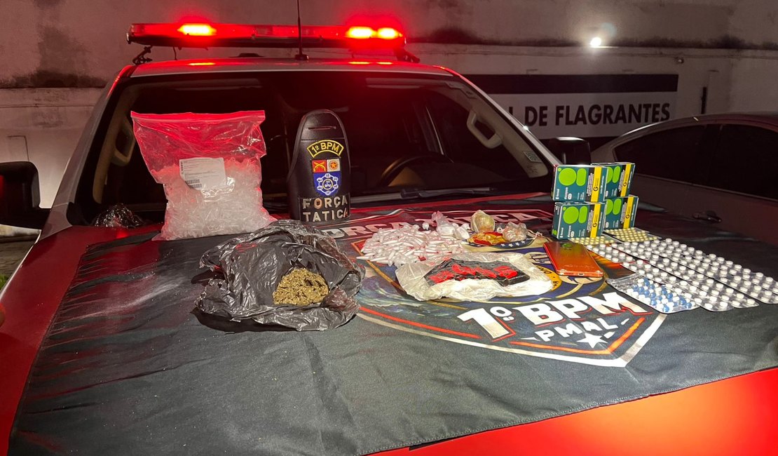 Força Tática do 1º Batalhão apreende grande quantidade de drogas em Maceió