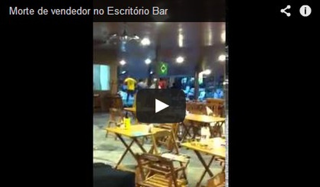 Veja o vídeo do assassinato no Escritório Bar em Arapiraca