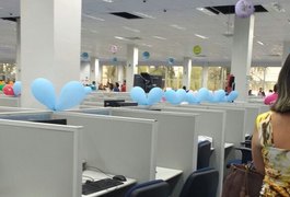 Após chuva, placas de gesso de empresa call center de Arapiraca caem