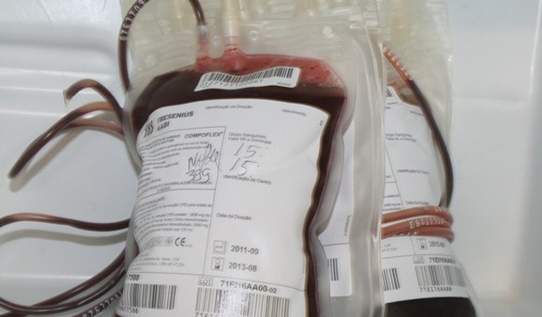 Hemoal está com menos de 50% do estoque de sangue mínimo necessário