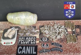 PMAL prende duas pessoas, apreende adolescente e drogas durante abordagem de rotina, em Arapiraca