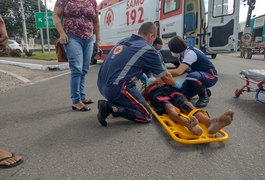 Ciclista fica ferido em colisão entre biciclista e carro na AL 110, em Arapiraca