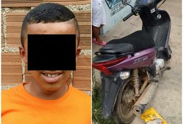 Polícia Militar recupera moto roubada e apreende menor, em Arapiraca