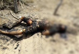 Violência:  populares encontram corpo carbonizado e com as mãos amarradas no Sertão
