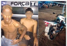 Força Tática detém dois menores e recupera moto roubada em Arapiraca