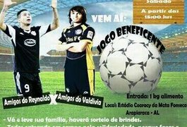 Estrelas do futebol se reúnem em amistoso beneficente em Arapiraca