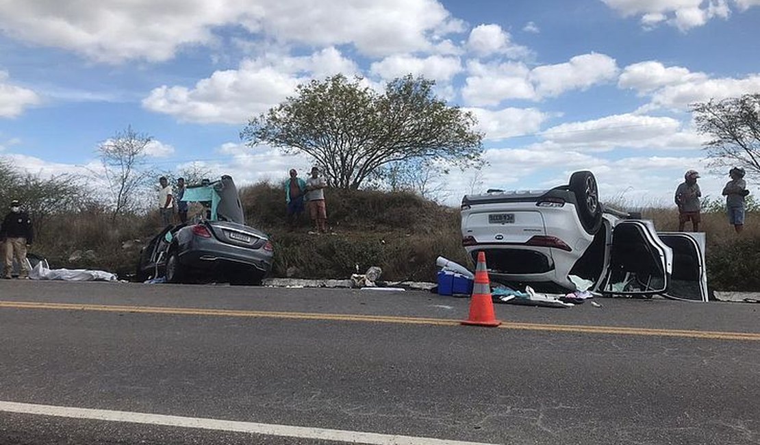 Casal e bebê morrem em grave colisão na BR 423, entre Alagoas e Pernambuco