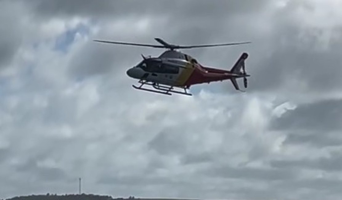Corpo de Bombeiros realiza busca aérea por jovem vítima de afogamento na Barra de São Miguel