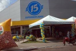 Supermercados 15 inauguram nova unidade em Arapiraca