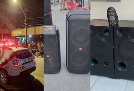 Operação da PM apreende quatro aparelhos sonoros no fim de semana na capital alagoana