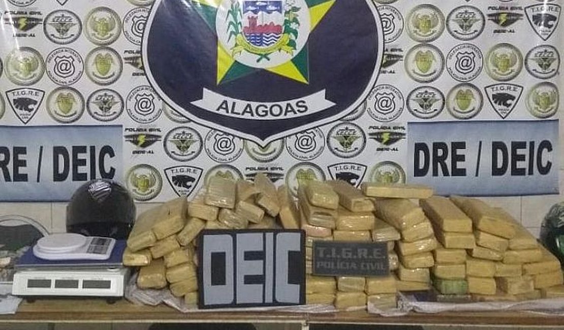 Polícia prende dupla com 60 kg de drogas