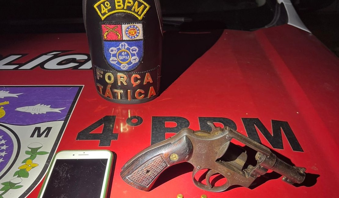 Polícia Militar apreende arma de fogo após denúncia no bairro do Vergel, em Maceió