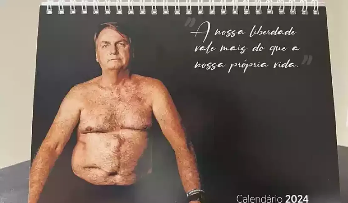 Eduardo Bolsonaro lança calendário do pai sem camisa e com pôster por R$ 59,90