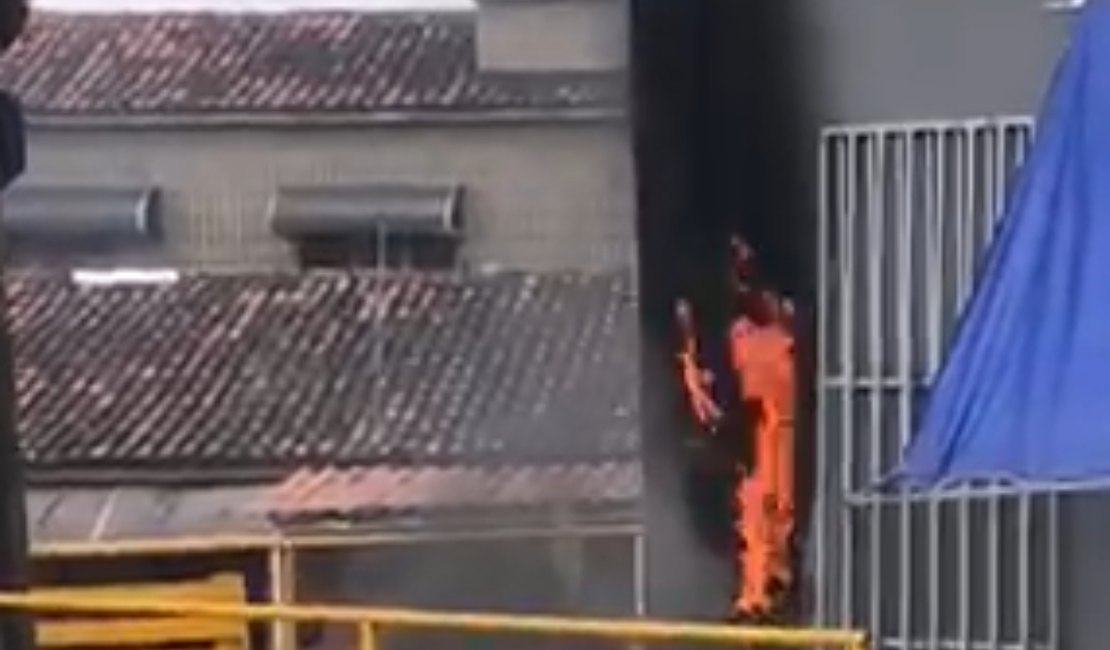 Princípio de incêndio é registrado em academia no bairro Cacimbas, em Arapiraca