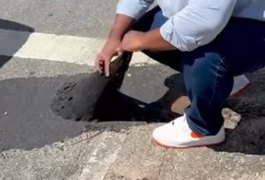 'Asfalto ou chiclete?': remendo em avenida movimentada de BH causa polêmica