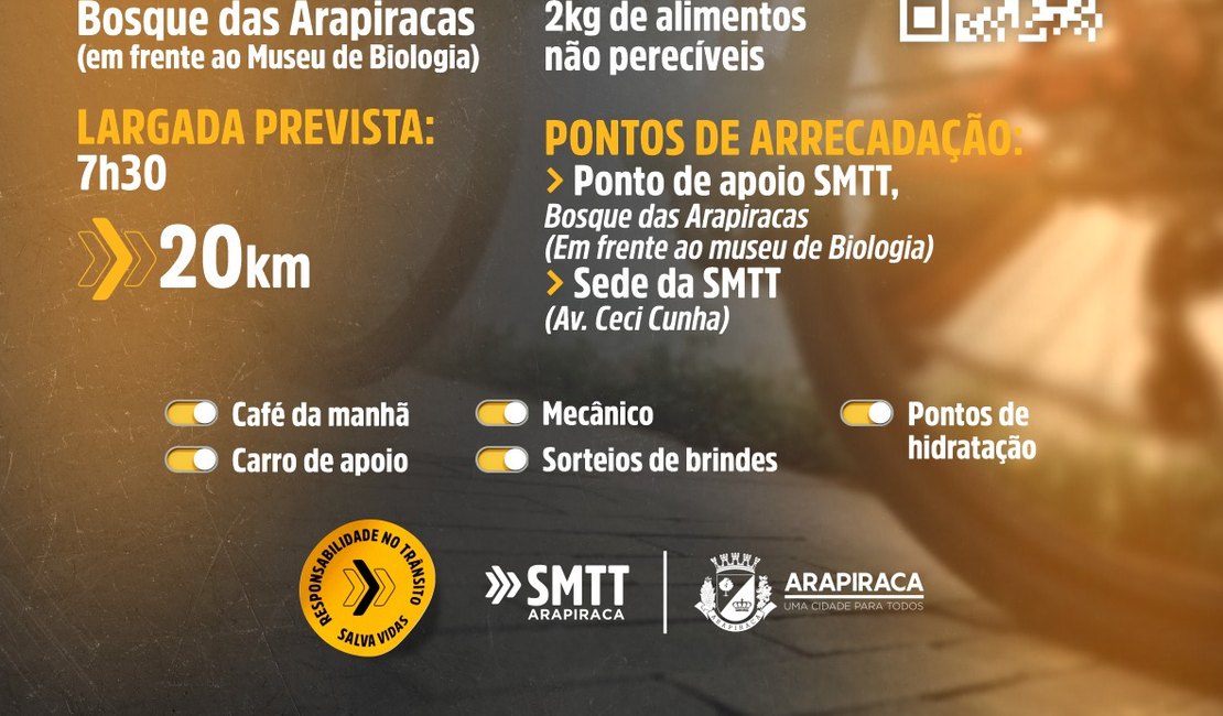 SMTT promove pedal solidário para ajudar famílias em situação de vulnerabilidade
