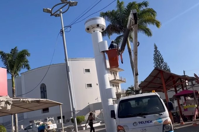 Totem de videomonitoramento é instalado no centro de Arapiraca