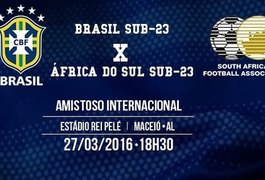 Brasil e África do Sul se enfrentam em Maceió no domingo (27)
