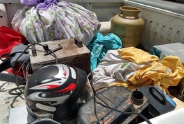 Após denúncia de vítima, polícia localiza material roubado de residência em Lagoa da Canoa