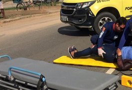 Colisão entre motos resulta em três feridos em Arapiraca