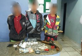 PM apreende três menores com armas e drogas em Viçosa