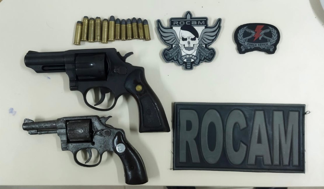 3° BPM prende jovem que estava com dois revólveres em bar no bairro Baixa Grande