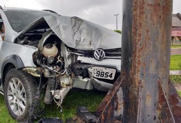 Idosa de 74 anos fica ferida em colisão em São Miguel dos Campos