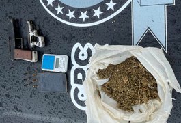 Policiais do Bope apreendem duas armas de fogo e 140 gramas de maconha em Coqueiro Seco