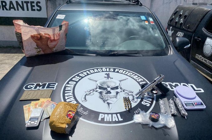Bope prende homem com arma, drogas e dinheiro durante operação no Trapiche da Barra