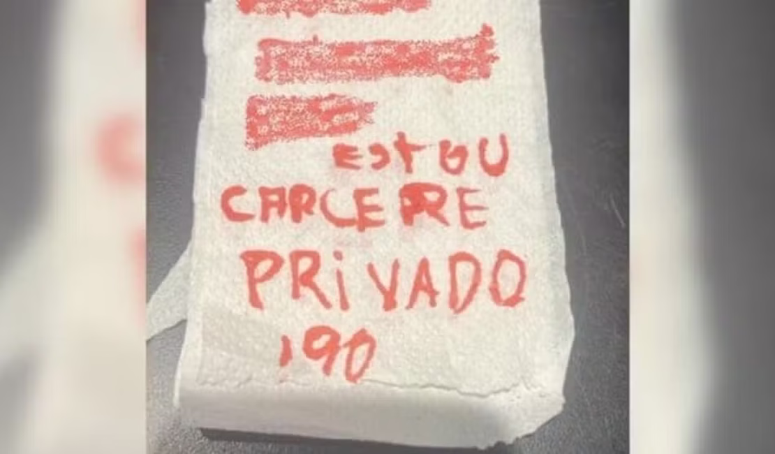 Marido é preso após mulher utilizar papel higiênico para fazer bilhete e denunciar violência doméstica