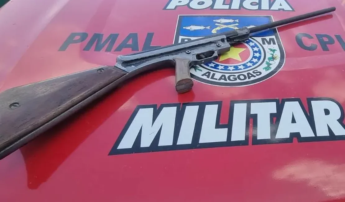 Suspeito de violência doméstica é preso com arma artesanal no Sertão de Alagoas