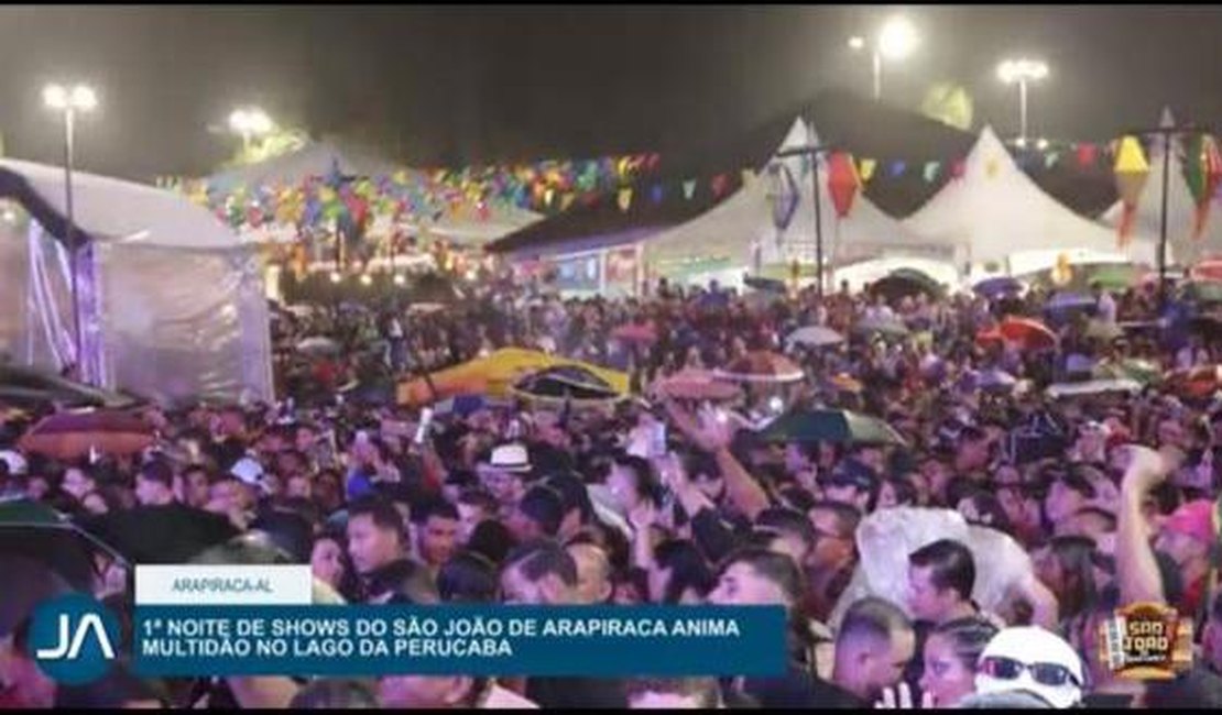 Shows de artistas animam multidão na primeira noite das festas juninas de Arapiraca; assista