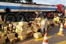 Polícia apreende quase 3 toneladas de maconha escondidas em tanque de caminhão