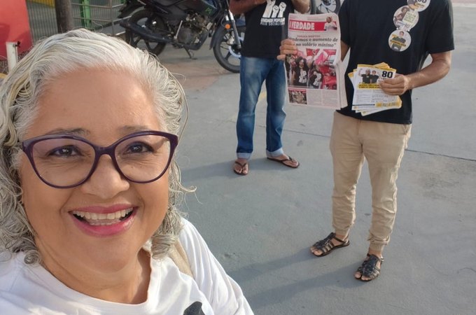Lenilda Luna intensifica agenda com panfletagem nas portas de fábricas em Maceió