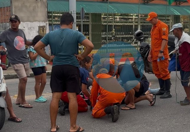 Colisão deixa duas jovens com escoriações no bairro Brasília, em Arapiraca