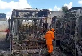 Incêndio em garagem de ônibus, em Arapiraca causou prejuízo de mais de R$ 1 milhão