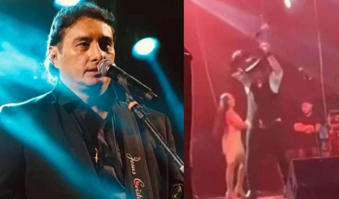 VÍDEO: Cantor defende Neymar, joga violão no chão e abandona show em Pernambuco
