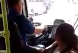 Vídeo flagra passageira acariciando motorista de ônibus em SP